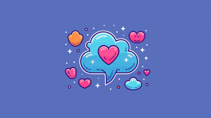 Pixel speech bubble, featuring a cloud with rounded corners, ideal for communication, digital interaction, or chat-related themes.