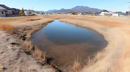 Serene Canal Landscape Photo