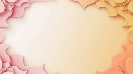 Abstract Pastel Floral Frame Design Background