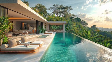 Fototapeta premium Luxury swimming pool