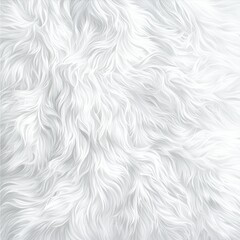 Obraz premium Soft fur texture close-up white background nature clean aesthetic minimalist style beauty concept