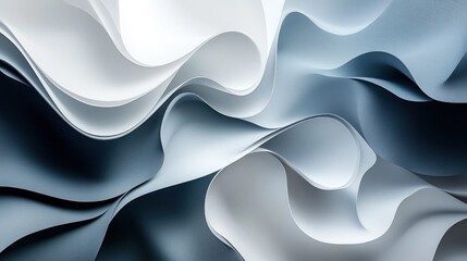 Obraz premium Design a sleek and modern graphic background featuring soft, curvy waves that flow seamlessly across the canvas