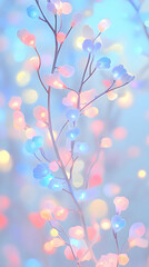 Pastel Flower Lights Illustration