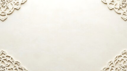 Elegant cream background with ornate lace corners