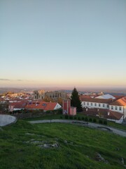 sunset over the city