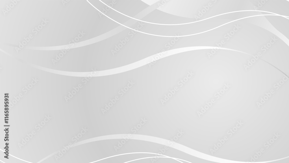 Poster abstract white background with soft curved wave lines and gradients. elegant and minimalist geometri