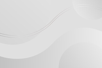 Elegant abstract white background with soft curved wave lines and circular shapes, minimalist geometric design for presentations, banners, wallpapers, and web graphics.