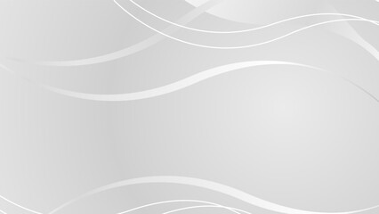 Abstract white background with soft curved wave lines and gradients. Elegant and minimalist geometric design for presentations, banners, wallpapers, web templates, and professional graphics.