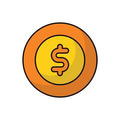 Coin vector icon