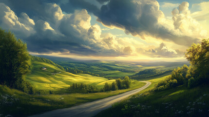 Fototapeta premium road to the mountains