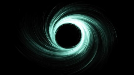 Abstract Teal Vortex: A Mystical Swirl of Light and Darkness