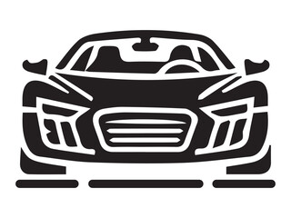Car icon silhouette vector