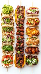 A Feast of Flavorful Tacos: Grilled Chicken, Seasonal Vegetables, and Delicious Toppings.  A Perfect Culinary Experience