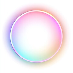 Pastel Rainbow Circle Abstract Design