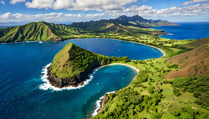 Paysage Côtier Verdoyant