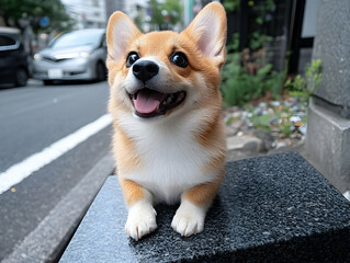 Happy Corgi Pup Illustration