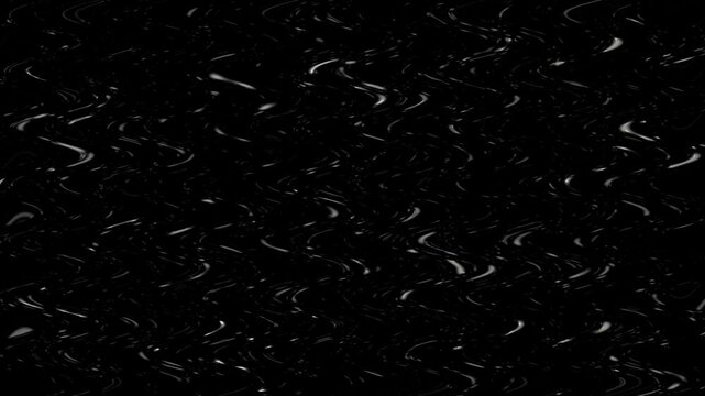 Loop white watercolor water puddle wavy black abstract composition.