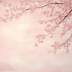 Obraz premium Pink Blossom Illustration Background