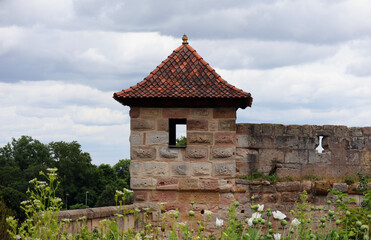 Fototapeta premium Burg, Turm, Burgmauer, Wehrturm