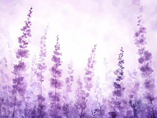 Obraz premium Purple Flower Watercolor Illustration