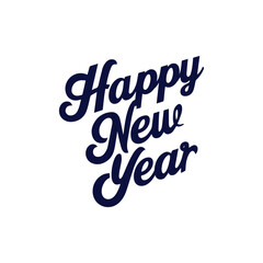 A handwritten typography  of graphic T-shirt design text  Happy New Year