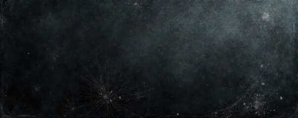 Deep black, heavily scratched blackboard; abstract grunge background , material, scuffed, retro