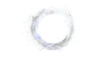 Colorful circular abstract art piece in vibrant blues and greens showcasing unique texture and design