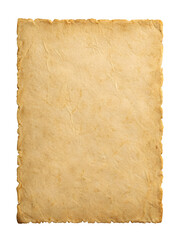 Old paper texture with age mark, blank piece of a torn old paper isolated on transparent background. Old vintage paper texture background blank piece of a torn old paper warp isolated on transparent b