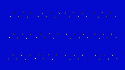 Video Abstract Pixelated Dots Fireworks Exploding on Blue Screen. New Year, Holiday Background in Pixel Art Retro Style. For all fans of pixel art and retro video games
