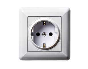 Power outlet isolated on white background 