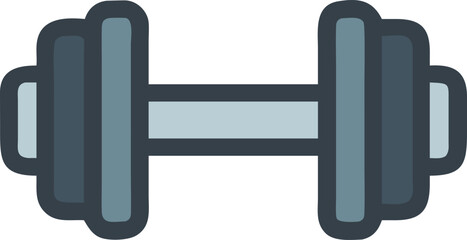 Dumbbell Icon Variant 2 - Bold Design for Gym Themes