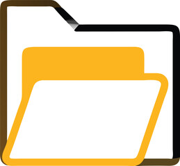 Folder Open Icon - Clean and Versatile File Access Design