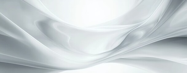 Abstract White Background with Soft Lines and Curves