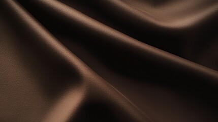 Dark Brown Leather Draped Softly Showing Texture