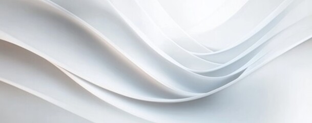 Obraz premium Abstract White Background with Soft Lines and Curves