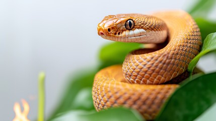 Fototapeta premium Lush Green Minimalist Snake