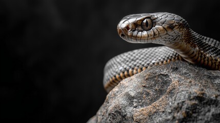 Fototapeta premium Elaborate Snake Design Meeting Simple Nature