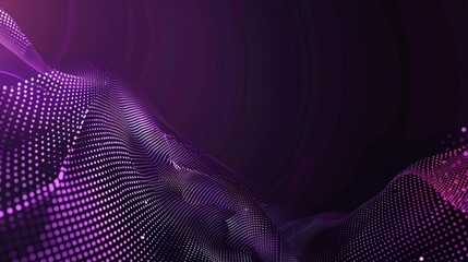 Purple particles flowing and forming abstract waves, perfect for a wallpaper or background design