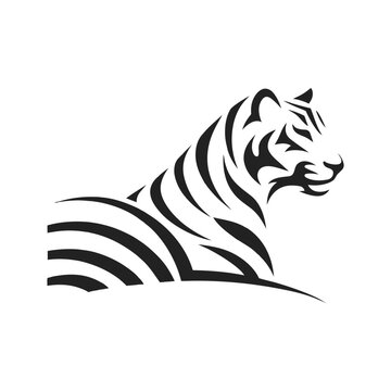 Abstract Leaping Tiger Vector Design.