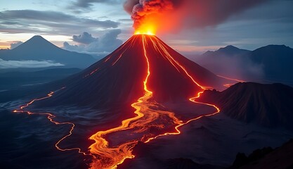 Fototapeta premium fire in the sky