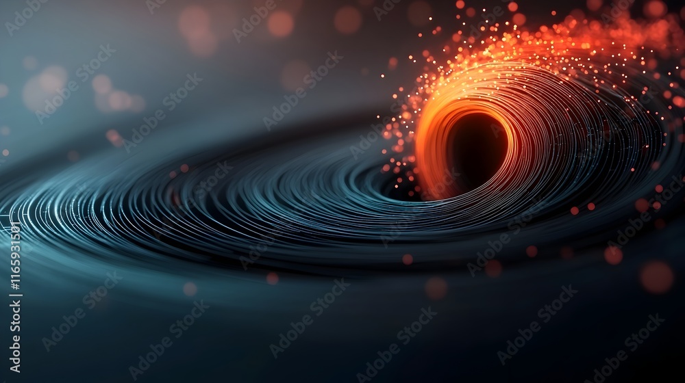 Poster luminescent digital backdrop with sleek wireframe constructs swirling data vortexes and minimalist d