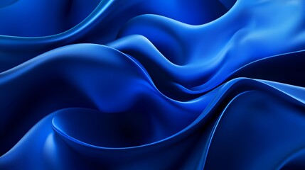 Obraz premium Abstract Blue Fabric Draped in Soft Waves