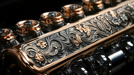 Engine valve covers with detailed engravings showcased attractively