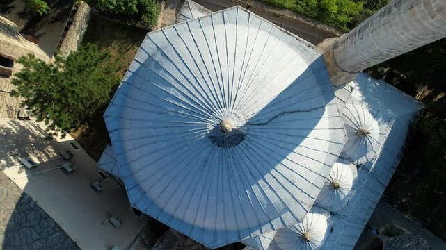 Mosque in Mostar Overhead View