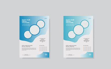 Vector Simple Travel Flyer Template