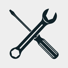 Wrench and Screwdriver Vector Design.