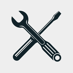 Wrench and Screwdriver Vector Design.
