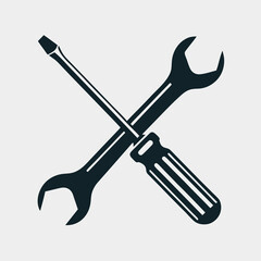 Wrench and Screwdriver Vector Design.
