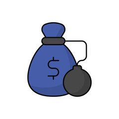 Debt vector icon