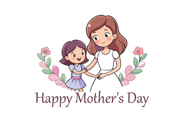 Happy Mother's Day vector art illustration
